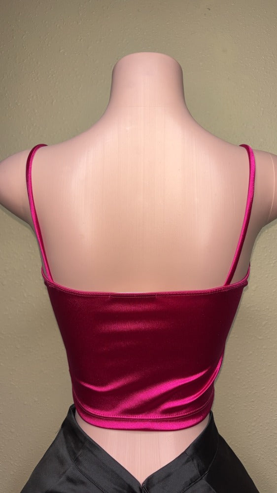La Musa Satin Crop Top