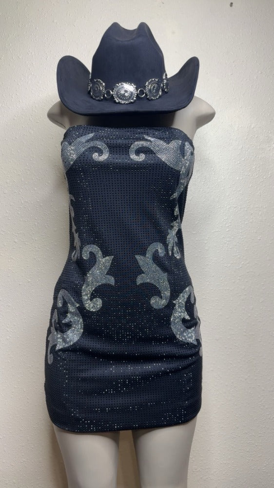 Midnight Glam Strapless Mini Dress