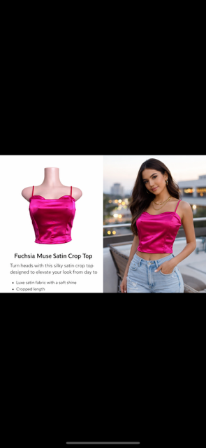 La Musa Satin Crop Top