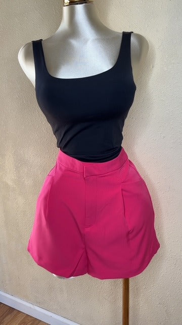 Hight-Waisted Tailored Shorts